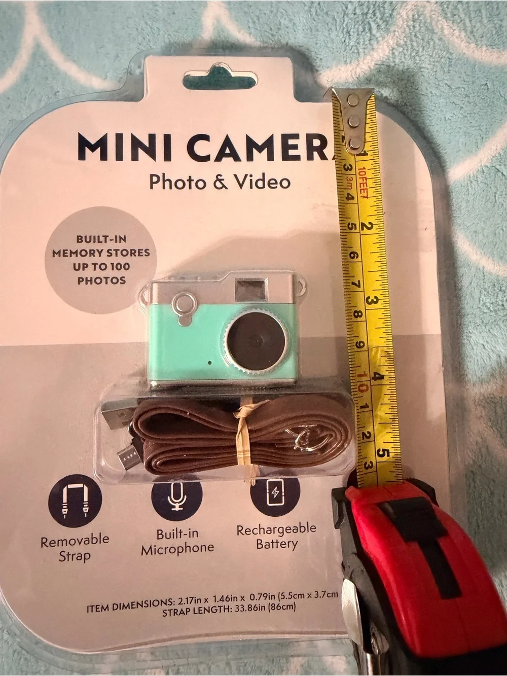 📸 Mini Camera Photo & Video Recorder Mint Green Rechargeable NIP